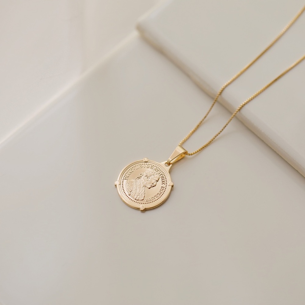 Austrian Coin Necklace | 18k Gold Filled - Picture 2 of 8
